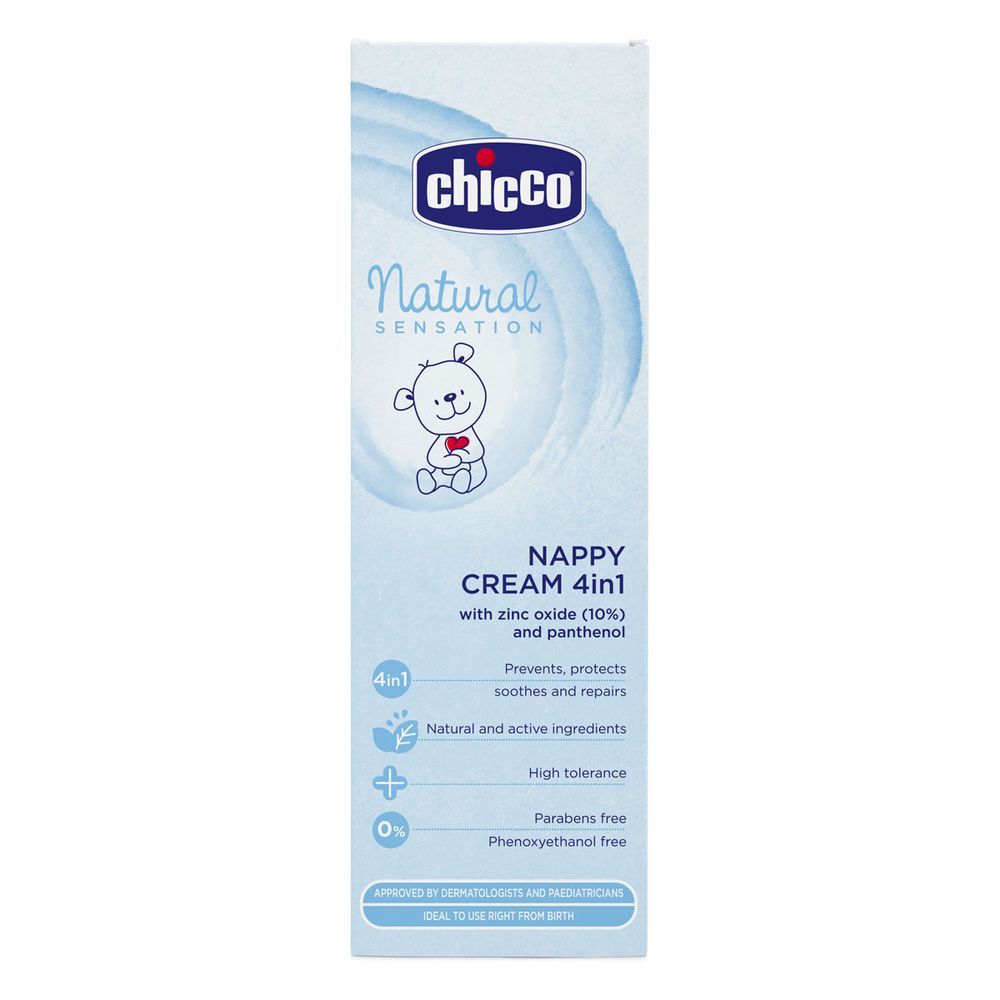 Крем под подгузник 4 в 1, с цинком и пантенолом Chicco Natural Sensation, 100 мл