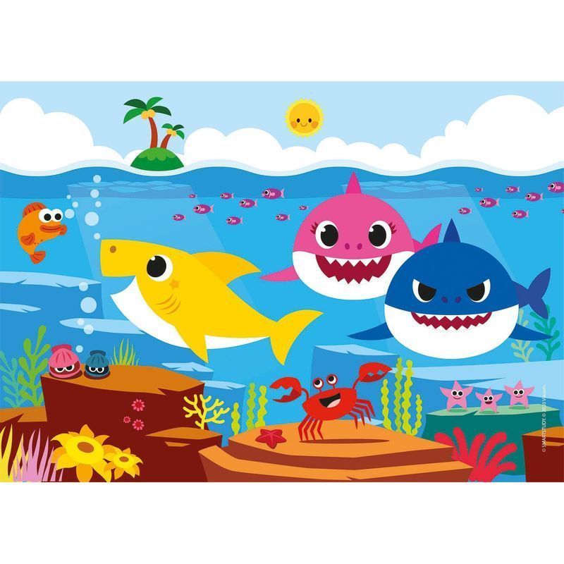 Пазл Clementoni "Baby Shark", 2 по 20 элементов, от 3 - х лет