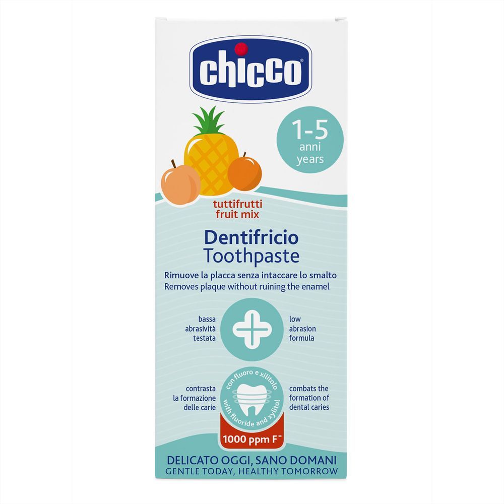 Зубна паста Chicco "Тутті-Фрутті", з фтором, 50 мл