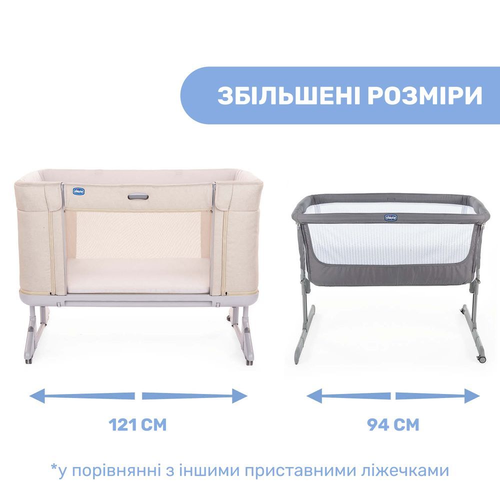 Кроватка 3 в 1 Chicco Next2Me Forever, Бежевый