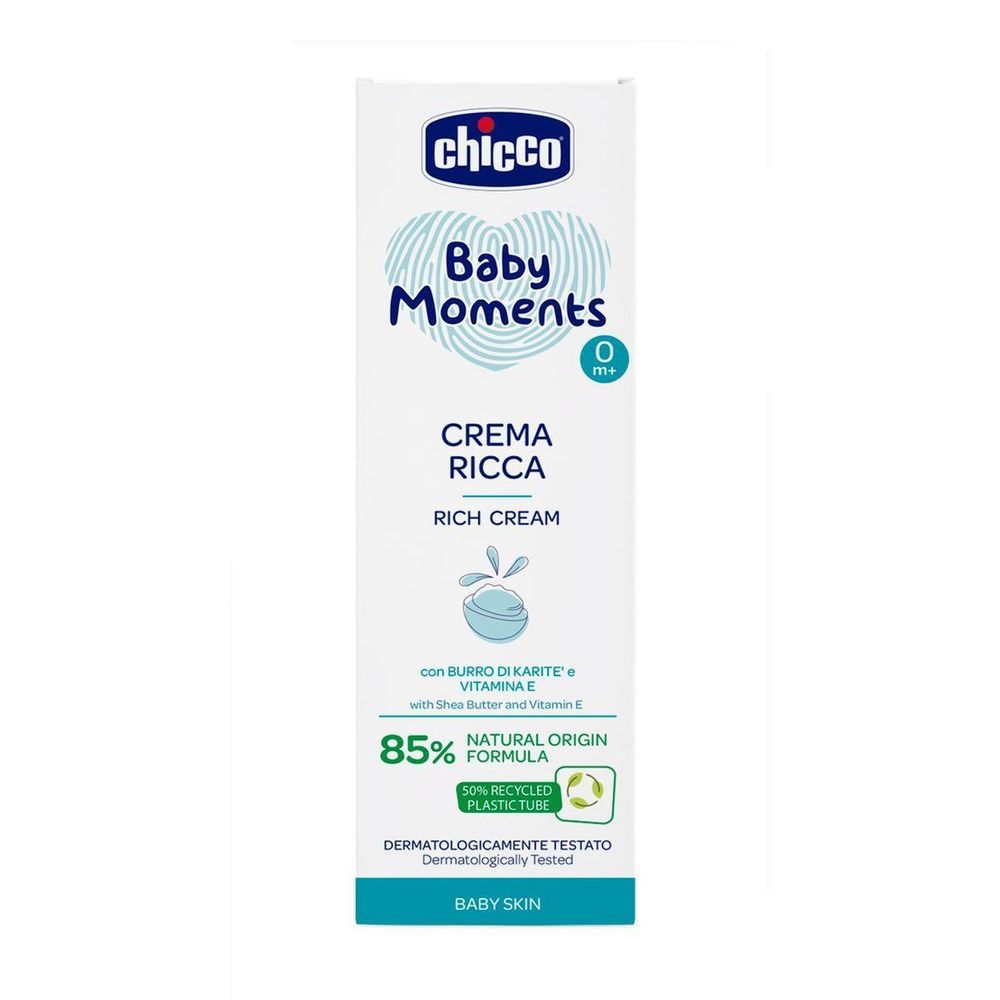 Крем поживний Chicco Baby Moments з маслом ши, 100 мл