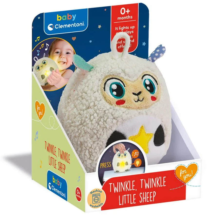 М'яка музична іграшка Clementoni "Twinkle, Twinkle, Little Sheep", з народження