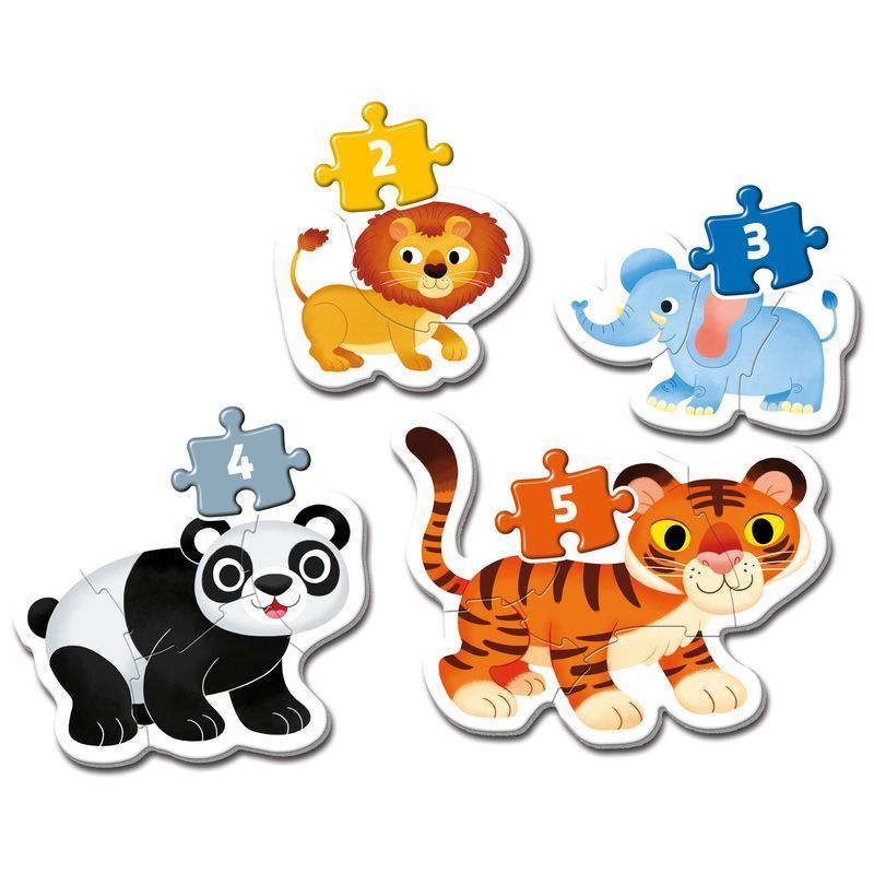 Пазл 4 в 1 Clementoni "Wild Animals", серия "My First Puzzles, от 2 - х лет