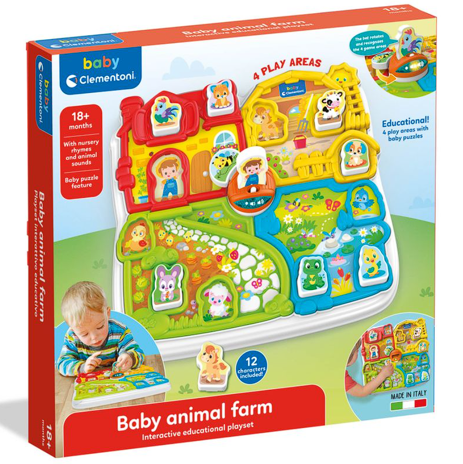 Ігровий розвиваючий центр Clementoni "Baby Animal Farm", від 12 - ти міс