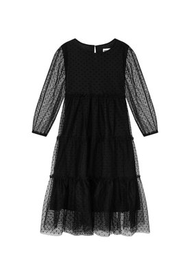 Платье нарядное для девочки, Черный, 98-104