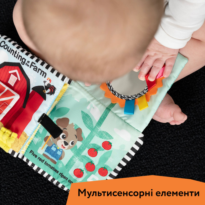 Развивающая мягкая книга Baby Einstein "Counting at the Farm", с рождения