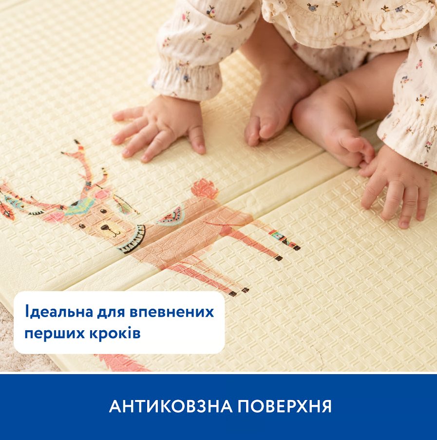 Великий двосторонній термокилимок Piccolino "Ведмежа і друзі", 180х200х1,5 см, з народження