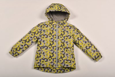 Термокуртка демисезонная для мальчика, Серо-желтый, 116