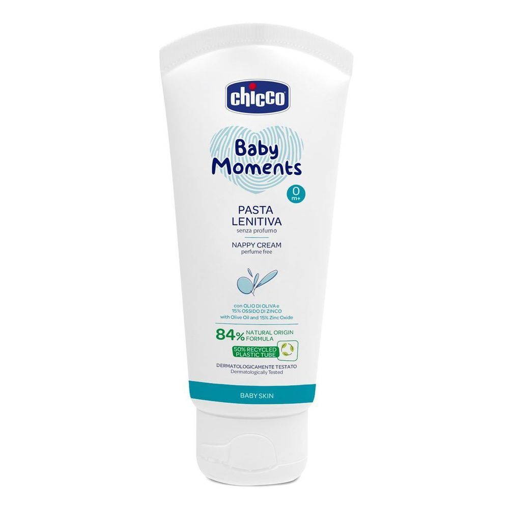 Крем защитный под подгузник Chicco Baby Moments с цинком и пантенолом, 100 мл