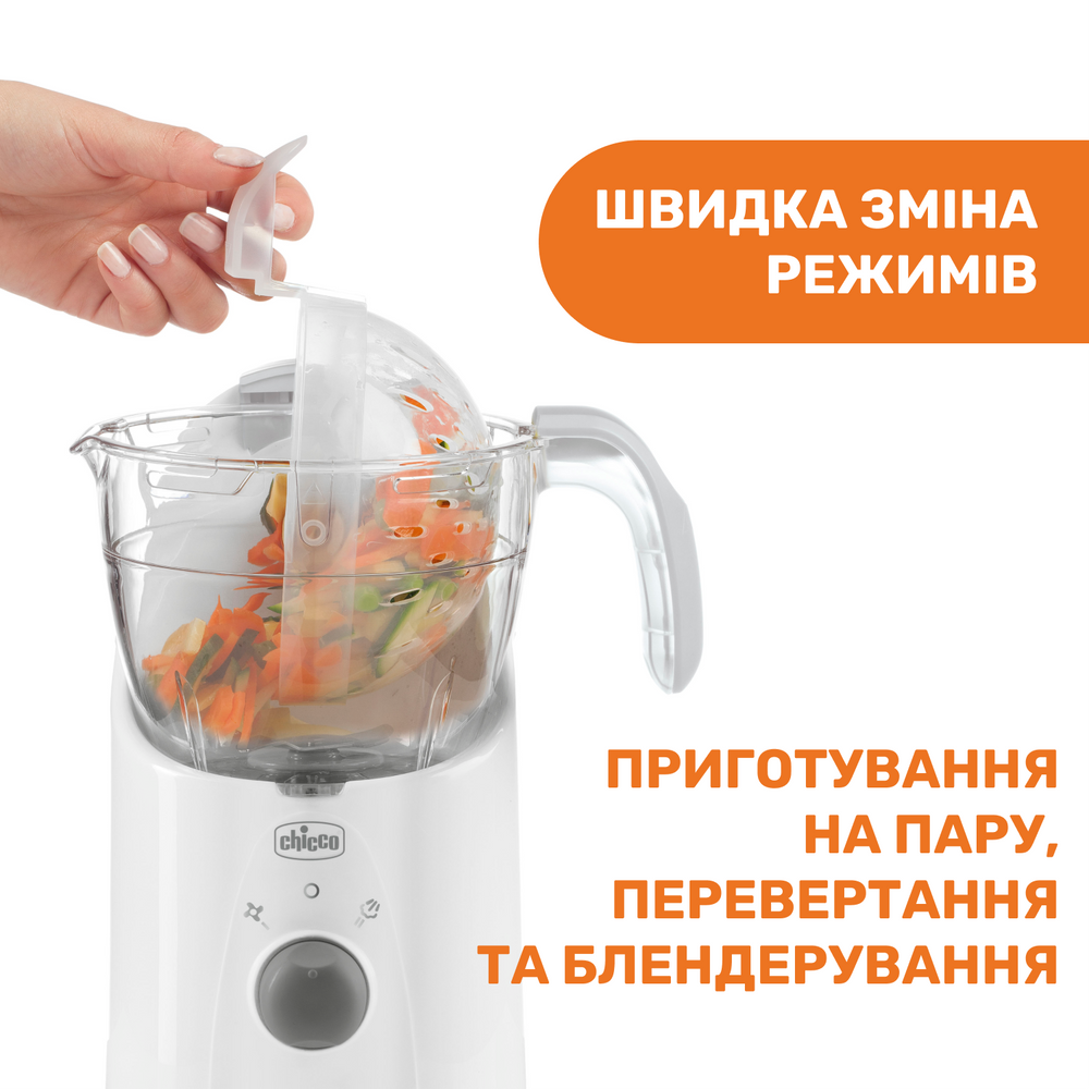 Пароварка-блендер 4  в 1 Chicco "Easy meal", електричний